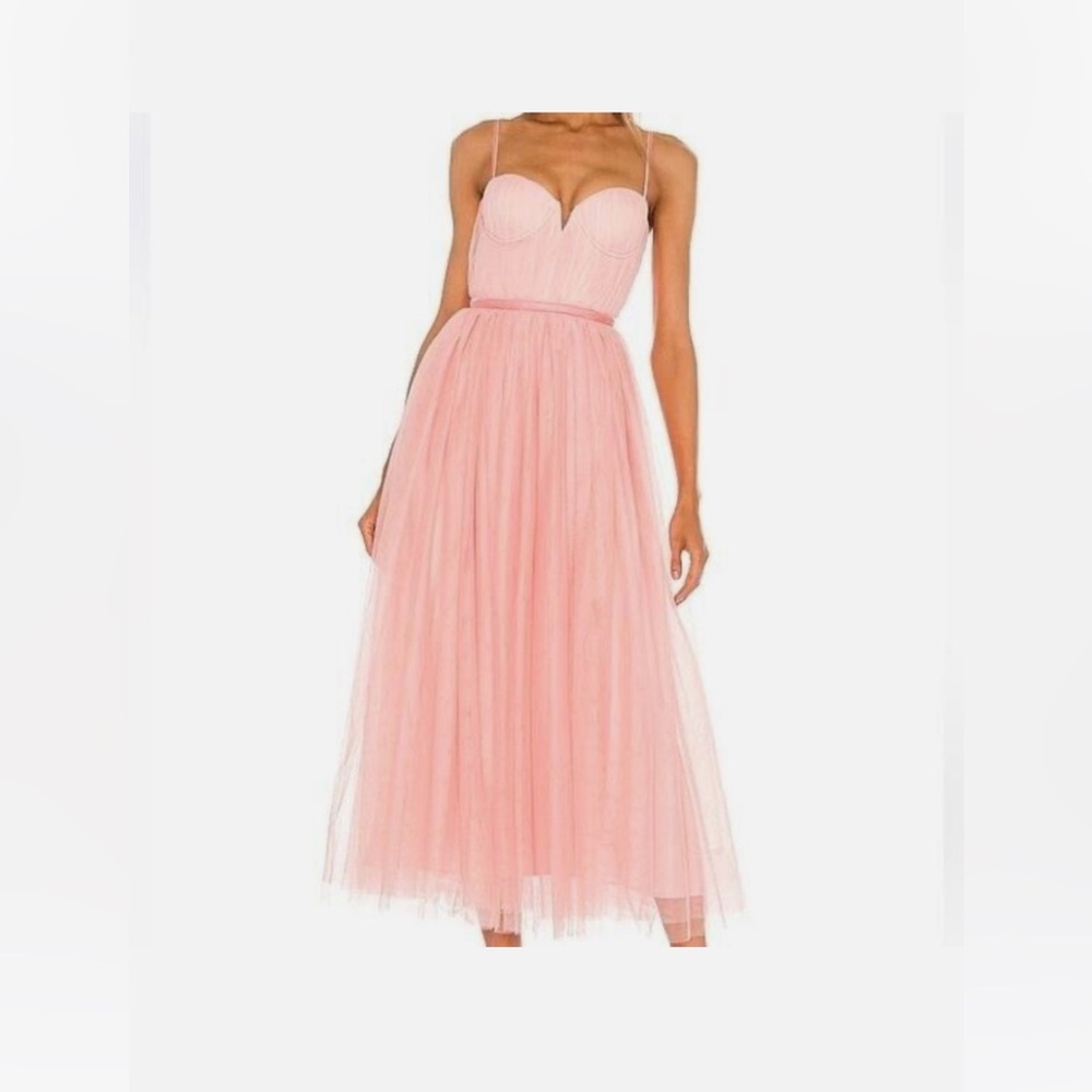 Sau Lee Selina Tulle Maxi Dress